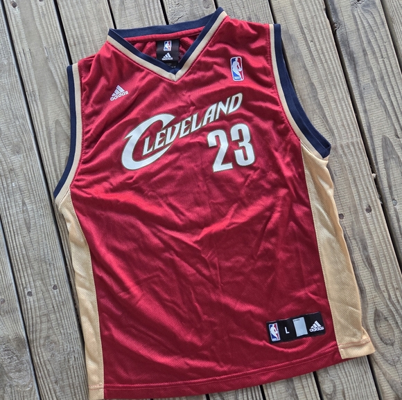 Vintage Lebron James Cleveland Cavaliers Boys Large NBA Jersey Adidas  14-16 - Picture 1 of 14
